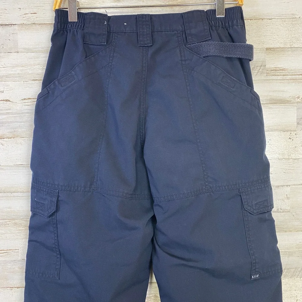 5.11 Tactical Series Pants Mens 30 Navy Blue Ripstop Cargo Utility Workwear